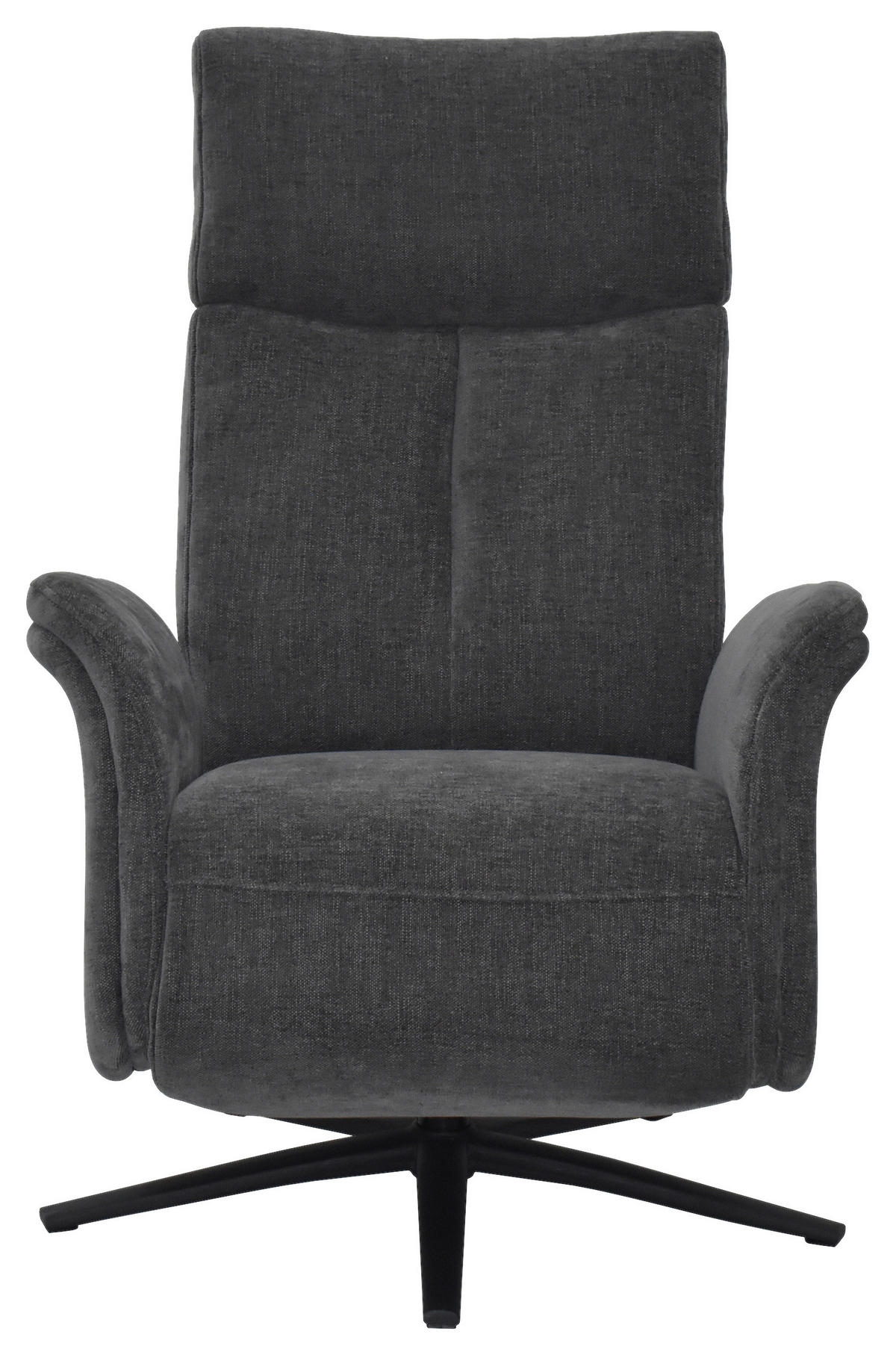 RELAXSESSEL Webstoff    - Graubraun/Schwarz, Design, Holz/Textil (75/109/84/148/84cm) - Livetastic