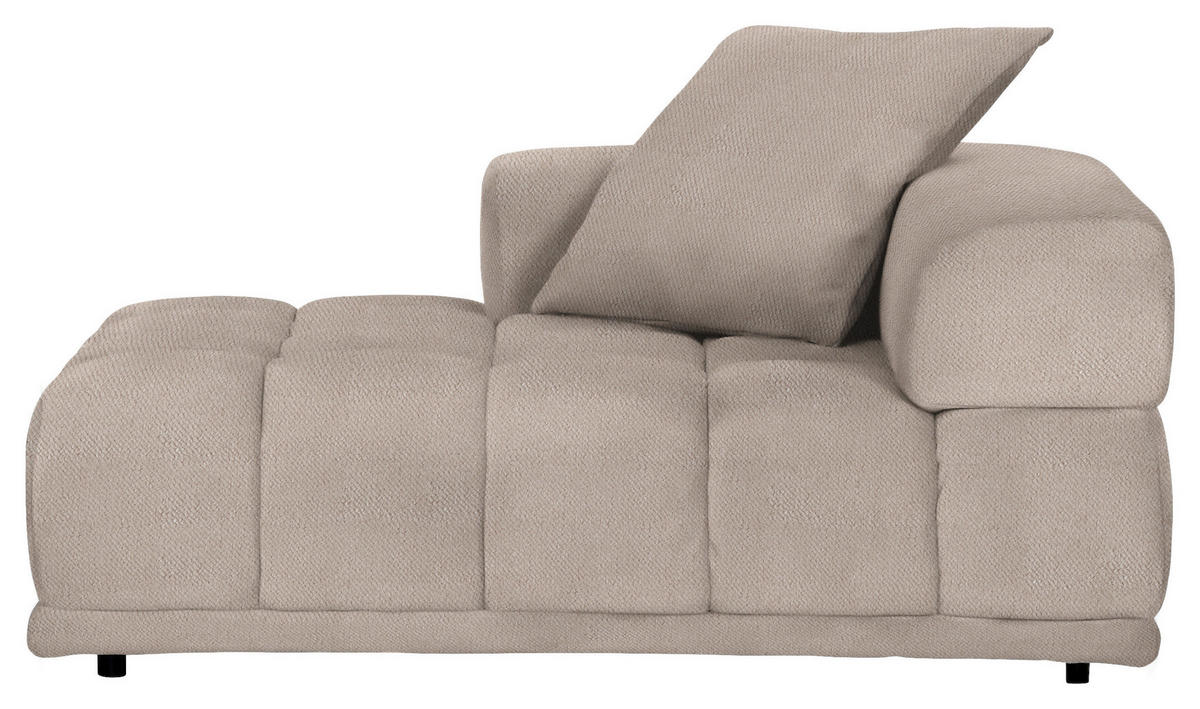 SOFAELEMENT in Flachgewebe Beige  - Beige/Schwarz, KONVENTIONELL, Kunststoff/Textil (125/66/155cm) - Carryhome
