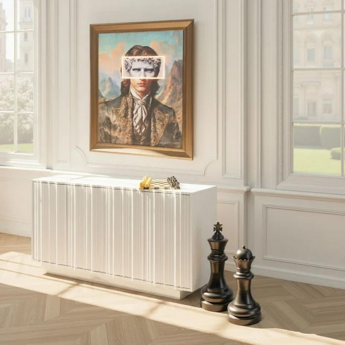 SIDEBOARD Grau  152/80/40 cm  - Grau, MODERN, Holzwerkstoff/Metall (152/80/40cm) - Kare-Design