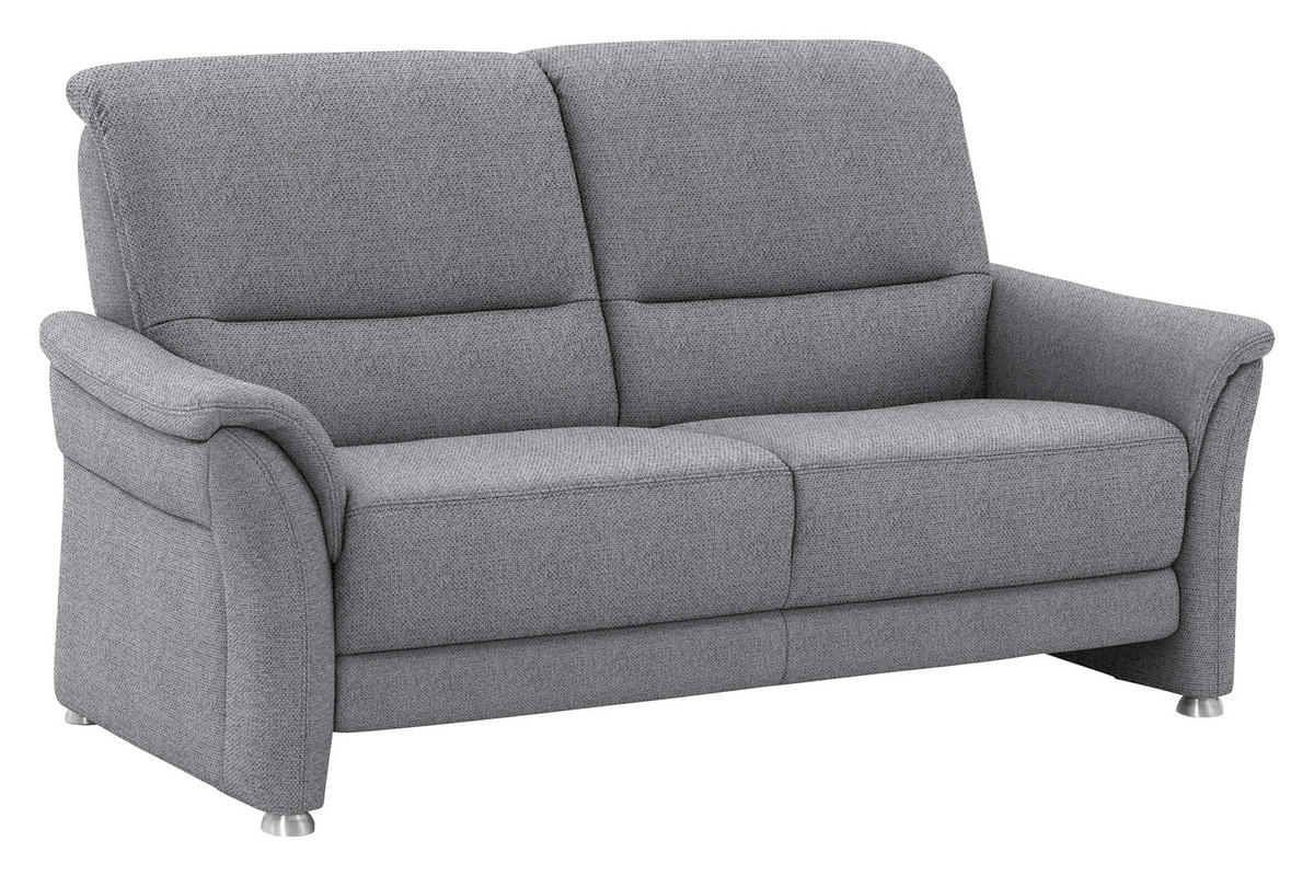 SITZGARNITUR  in Flachgewebe Grau  - Alufarben/Grau, KONVENTIONELL, Textil/Metall (198/172/96/93cm) - Beldomo Premium
