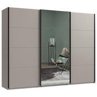 SCHWEBETÜRENSCHRANK  in Graphitfarben, Sahara  - Schwarz/Graphitfarben, Design, Glas/Holzwerkstoff (270/208/65cm) - Carryhome
