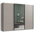 SCHWEBETÜRENSCHRANK 270/208/65 cm 3-türig Graphitfarben, Sahara - Schwarz/Graphitfarben, Design, Glas/Holzwerkstoff (270/208/65cm) - Carryhome