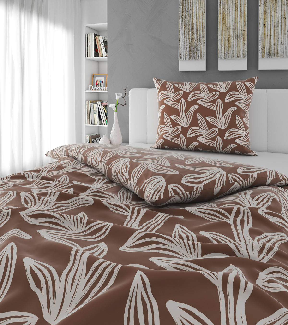 BETTWÄSCHE Satin 140/200 cm  - Multicolor/Braun, KONVENTIONELL, Textil (140/200cm) - Esposa