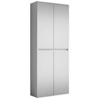 GARDEROBENSCHRANK  in 74/191/34 cm  - Weiß, Basics, Glas/Holzwerkstoff (74/191/34cm) - MID.YOU