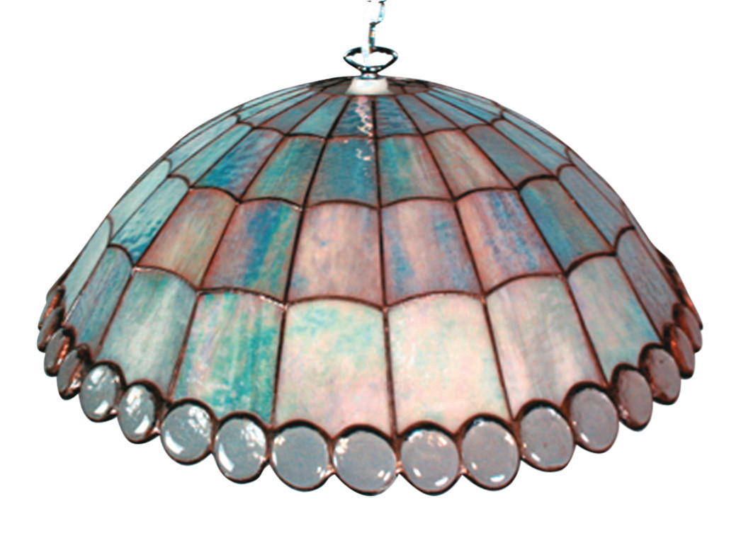 HÄNGELEUCHTE TIFFANY 40/120 cm   - Alufarben, ROMANTIK / LANDHAUS, Glas/Metall (40/120cm) - Näve