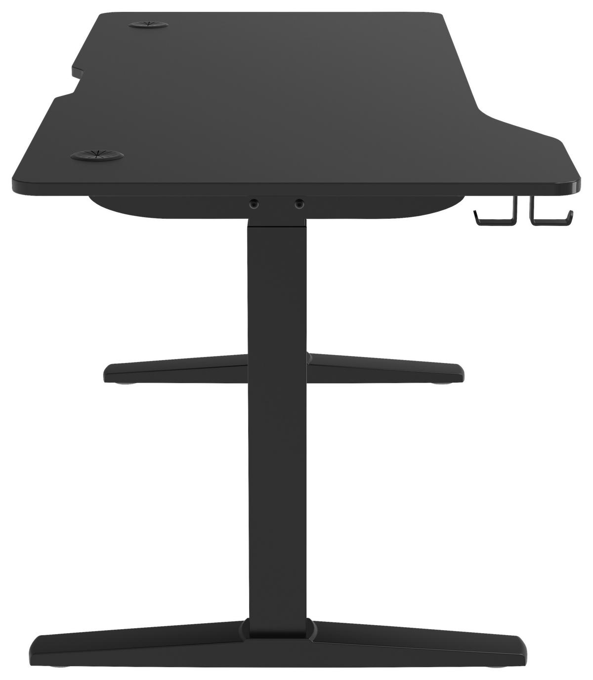 SCHREIBTISCH  in Schwarz  - Schwarz, MODERN, Holzwerkstoff/Kunststoff (160/71/116/75cm) - MID.YOU