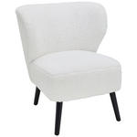 SESSEL in Bouclé Weiß  - Schwarz/Weiß, Design, Holz/Textil (67/79/72cm) - Carryhome