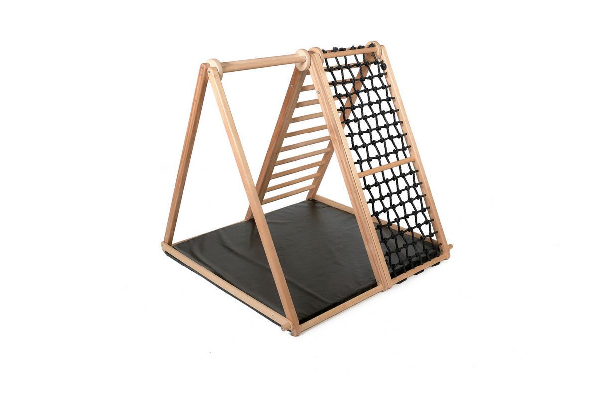 KLETTERGERÜST - Birkefarben/Schwarz, Basics, Holz (105/110/100cm)