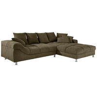 ECKSOFA in Webstoff Grün  337/228 cm  - Grün, Design, Textil/Metall (337/228cm) - Carryhome