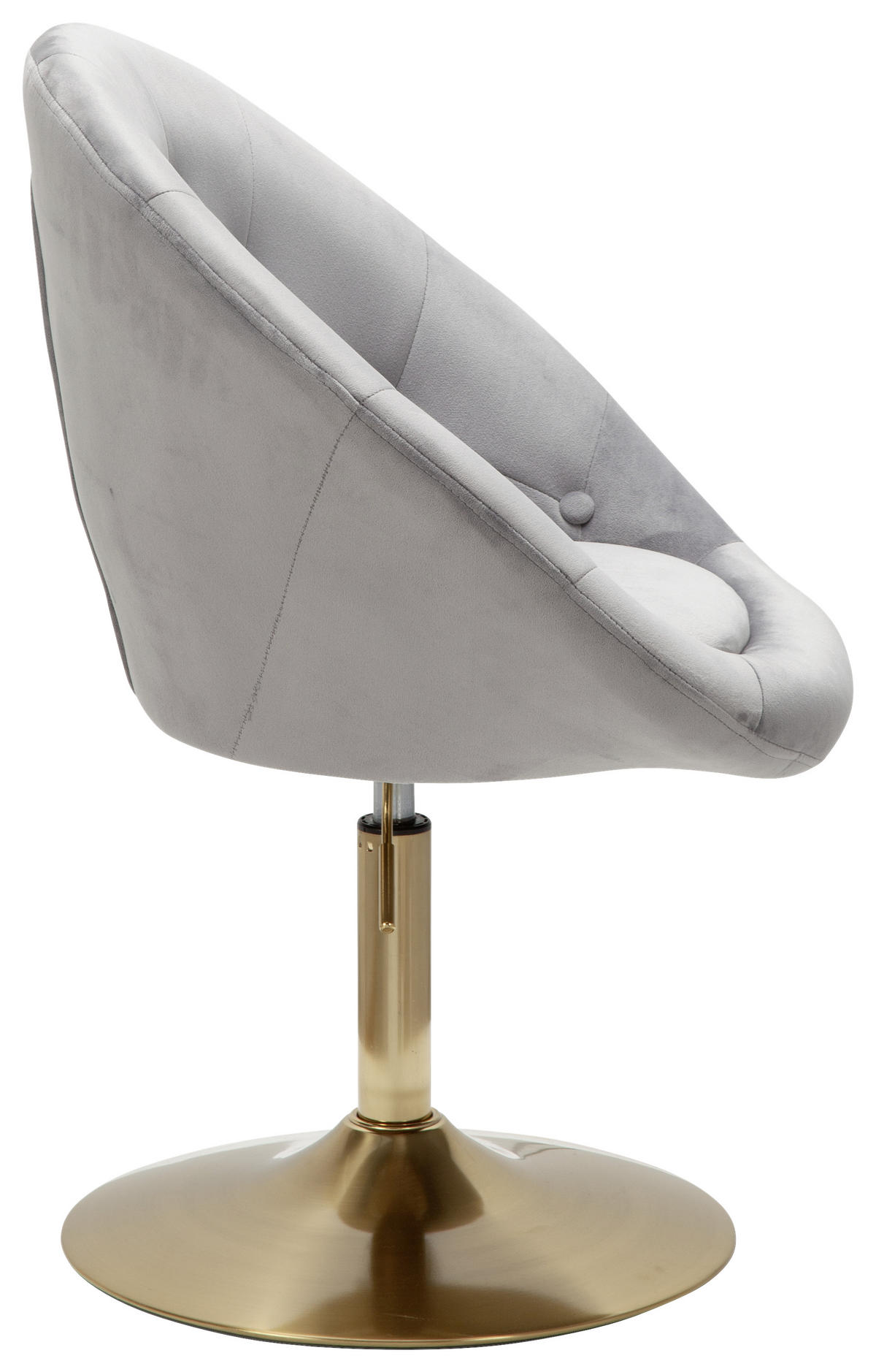 STUHL  in Samt  - Goldfarben/Grau, Konventionell (67/100/62cm) - MID.YOU