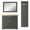 GARDEROBE 3-teilig  in 172/201/42,2 cm  - Eichefarben/Graphitfarben, Basics, Holzwerkstoff (172/201/42,2cm) - SetOne by Musterring