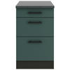 KÜCHENUNTERSCHRANK 50/84,8/60 cm  in Anthrazit, Dunkelgrün  - Dunkelgrün/Anthrazit, Basics, Holzwerkstoff/Metall (50/84,8/60cm) - Optifit