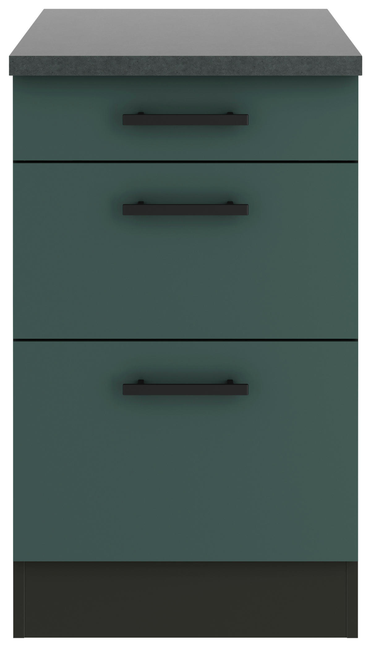 KÜCHENUNTERSCHRANK 50/84,8/60 cm  in Anthrazit, Dunkelgrün  - Dunkelgrün/Anthrazit, Basics, Holzwerkstoff/Metall (50/84,8/60cm) - Optifit