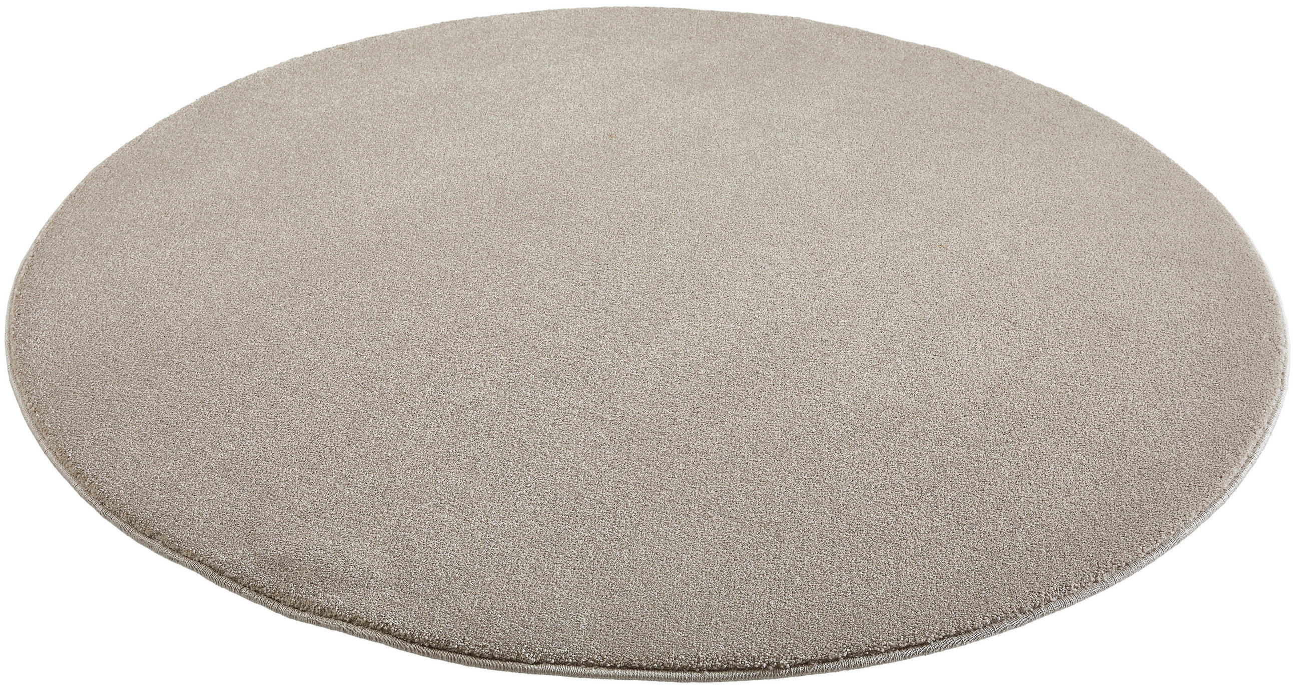 Thumbnail - Novel Webteppich Tonga, Beige, Textil, Uni, rund, Textiles Vertrauen - Oeko-Tex®, Bsci, für Fußbodenheizung geeignet, ru...