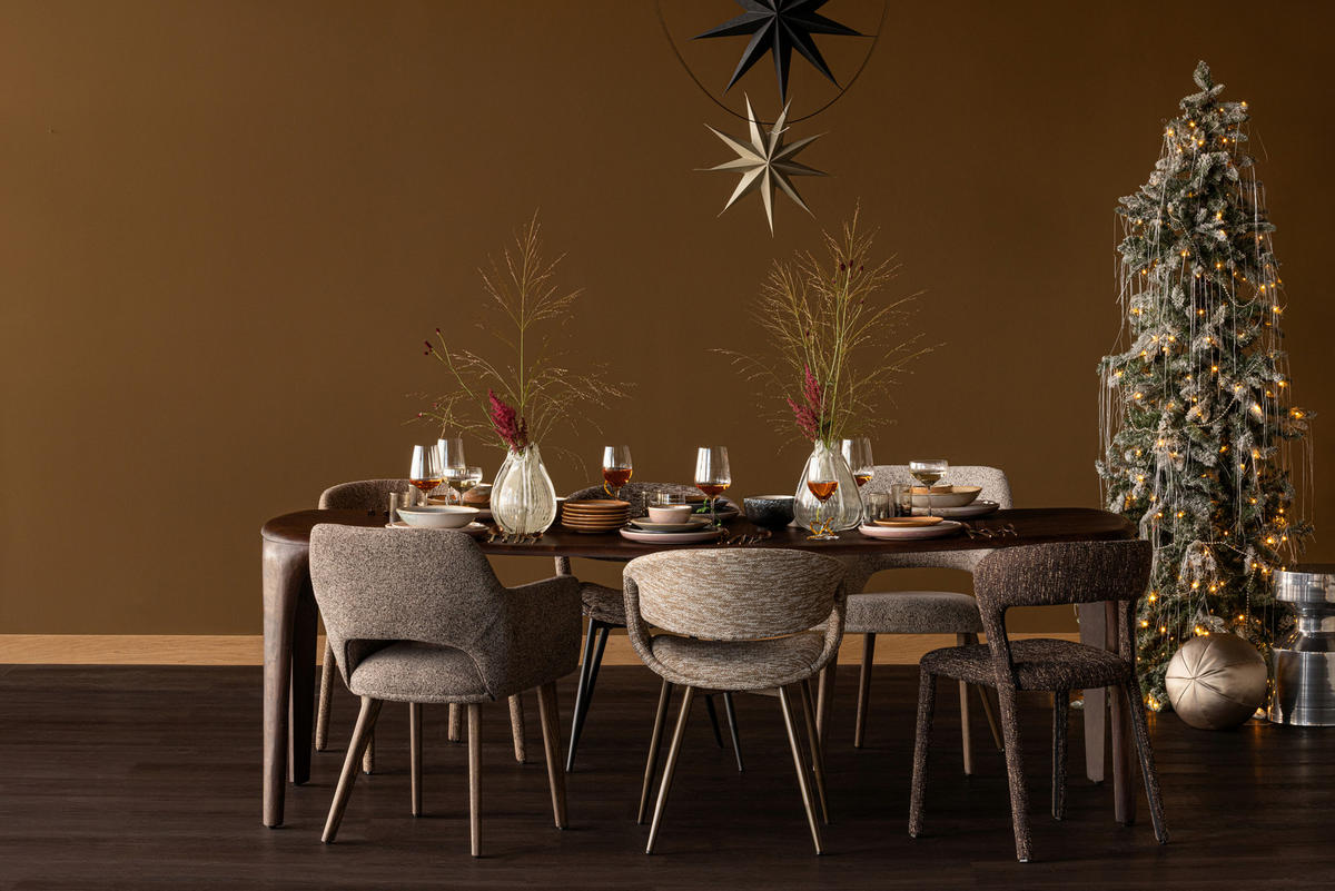 ESSTISCH in Holz 230/95/76 cm   - Dunkelbraun, MODERN, Holz (230/95/76cm) - Livetastic