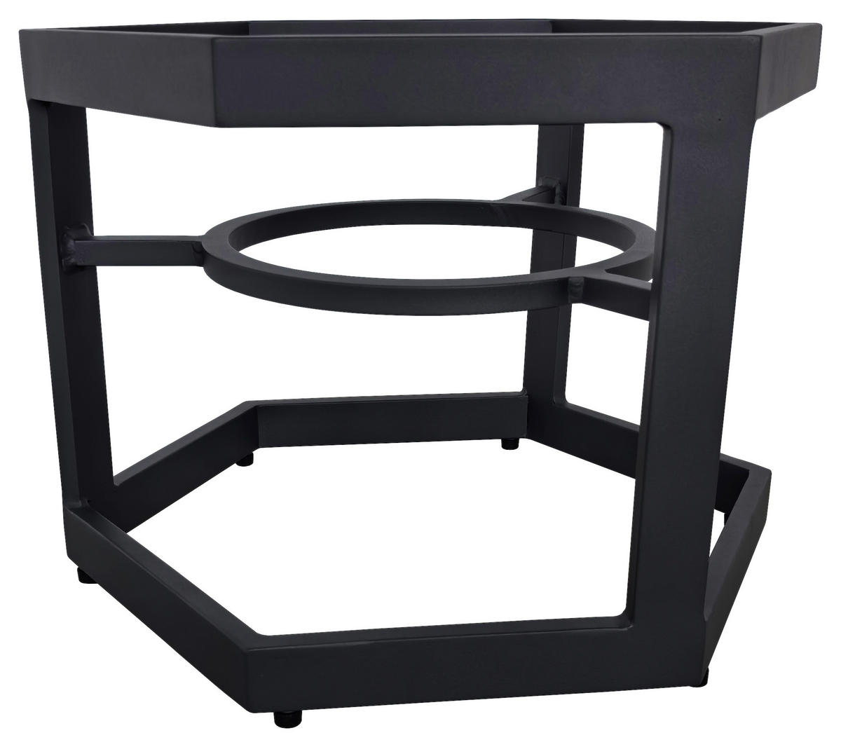 HOCKER Webstoff Anthrazit, Grau  - Anthrazit/Schwarz, Design, Kunststoff/Textil (48/47,5/41,5cm) - Ambia Garden