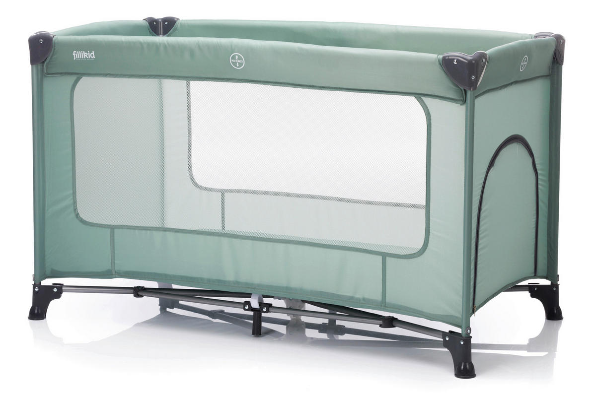 REISEBETT Nizza Grün  - Grün, Basics, Textil/Metall (120/60cm) - Fillikid