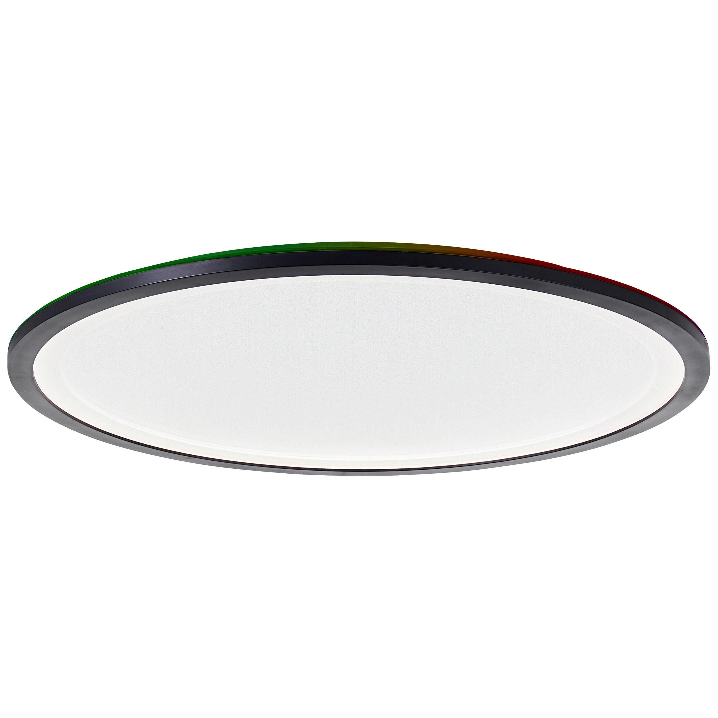 LED PLAFONJERA - bela/crna, Dizajnerski, plastika (50/3cm)