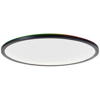 LED PLAFONJERA - bela/crna, Dizajnerski, plastika (50/3cm)