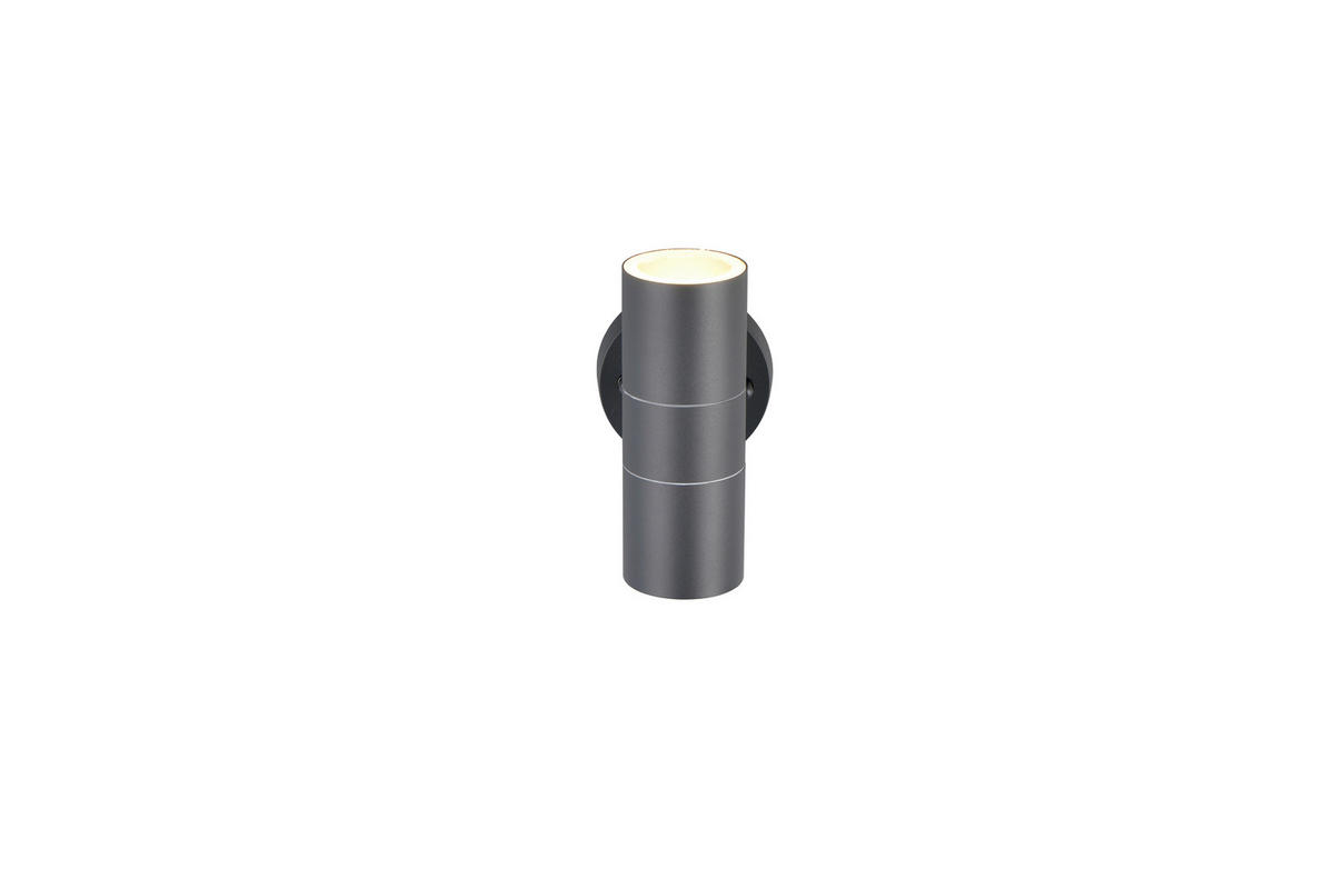 AUSSENWANDLEUCHTE Turia 16,5/9,5/11,5 cm  - Klar/Anthrazit, Design, Glas/Metall (16,5/9,5/11,5cm) - Trio Leuchten