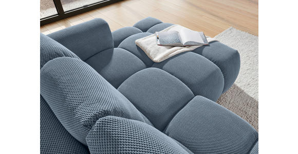ECKSOFA Blau Flachgewebe  - Blau/Schwarz, KONVENTIONELL, Kunststoff/Textil (274/174cm) - Carryhome