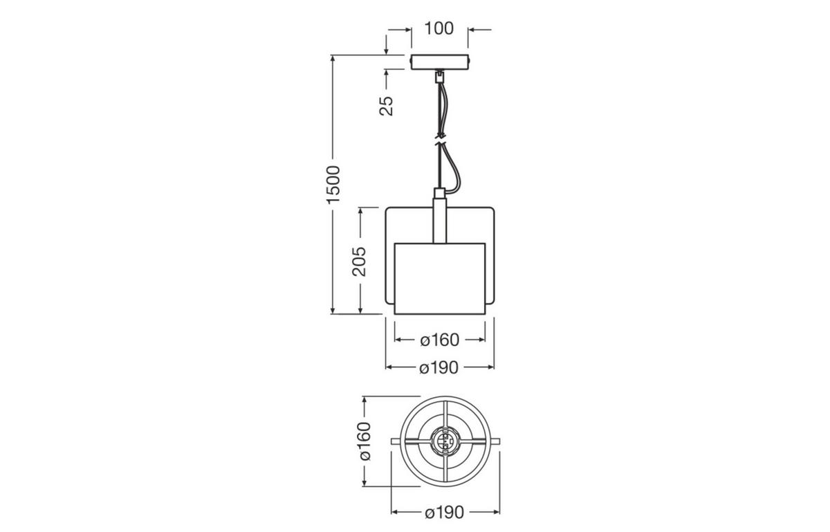HÄNGELEUCHTE 19/150 cm   - Rosa, Basics, Stein (19/150cm) - Osram