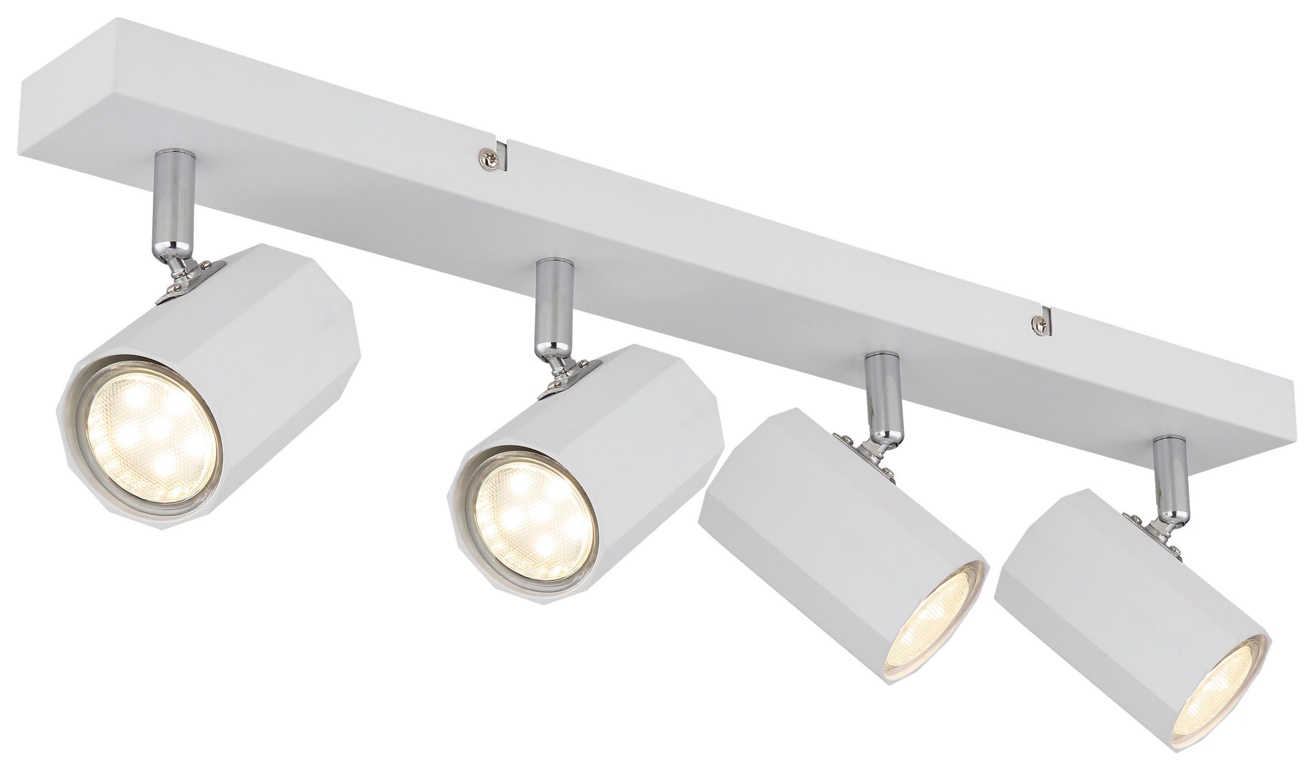 DECKENLEUCHTE 53/6/14,5 cm   - Weiß, Design, Metall (53/6/14,5cm) - Novel