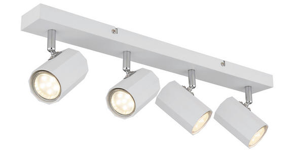 DECKENLEUCHTE 53/6/14,5 cm  - Weiß, Design, Metall (53/6/14,5cm) - Novel