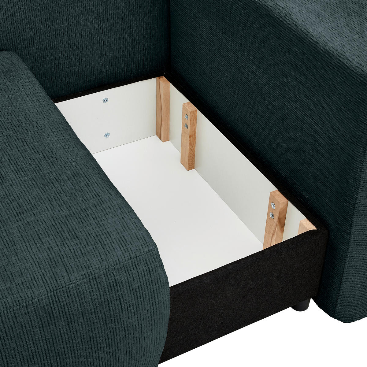 CHAISELONGUE in Chenille Dunkelblau  - Schwarz/Dunkelblau, Konventionell, Kunststoff/Textil (171/73/93cm) - MID.YOU