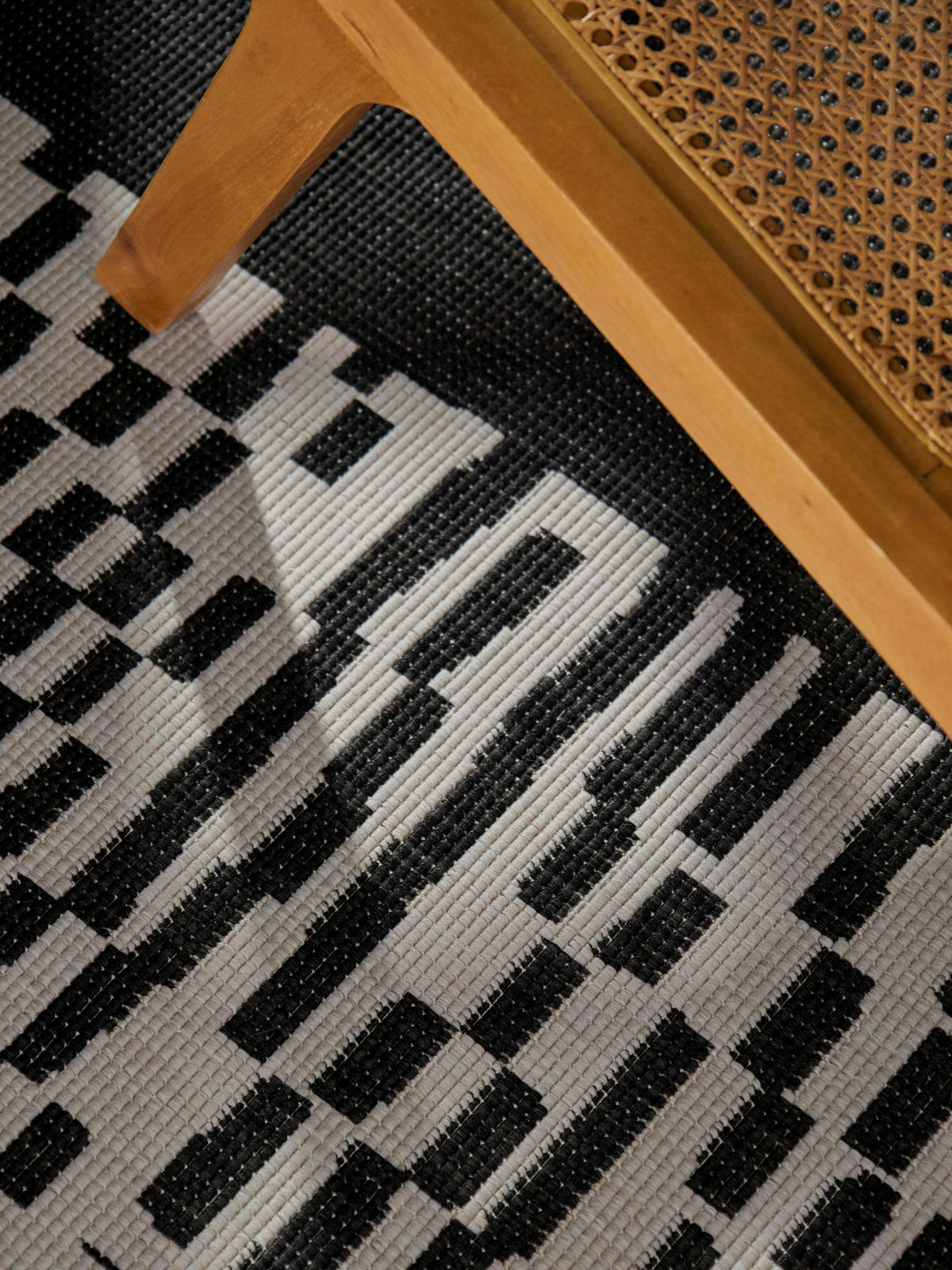 FLACHWEBETEPPICH 120/170 cm Haringey Schwarz, Weiß  - Schwarz/Weiß, Basics, Kunststoff (120/170cm)