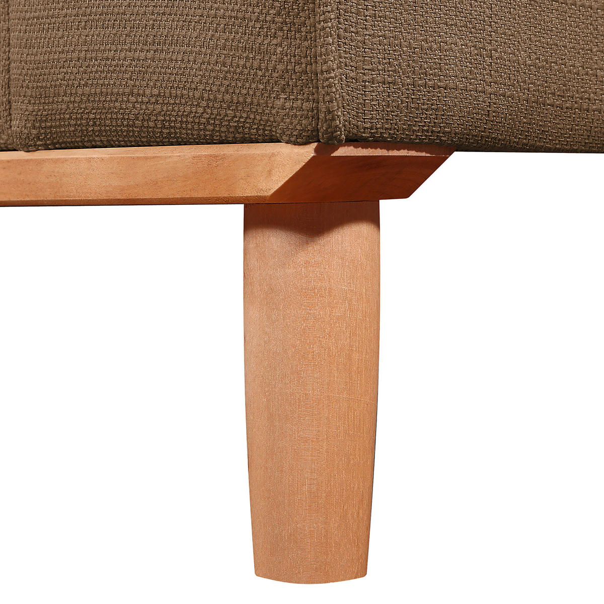 ECKSOFA Beata Hellbraun Mikrofaser  - Wengefarben/Hellbraun, Design, Holz/Textil (150/230cm) - Livetastic