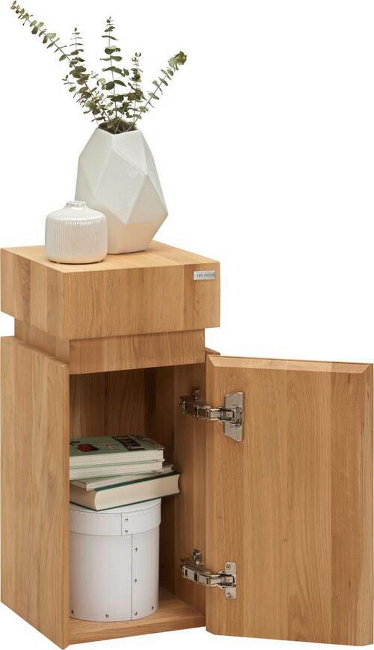 BEISTELLTISCH 30/30/65,5 cm Wildeiche massiv Eichefarben quadratisch  - Eichefarben, MODERN, Holz (30/30/65,5cm) - Linea Natura