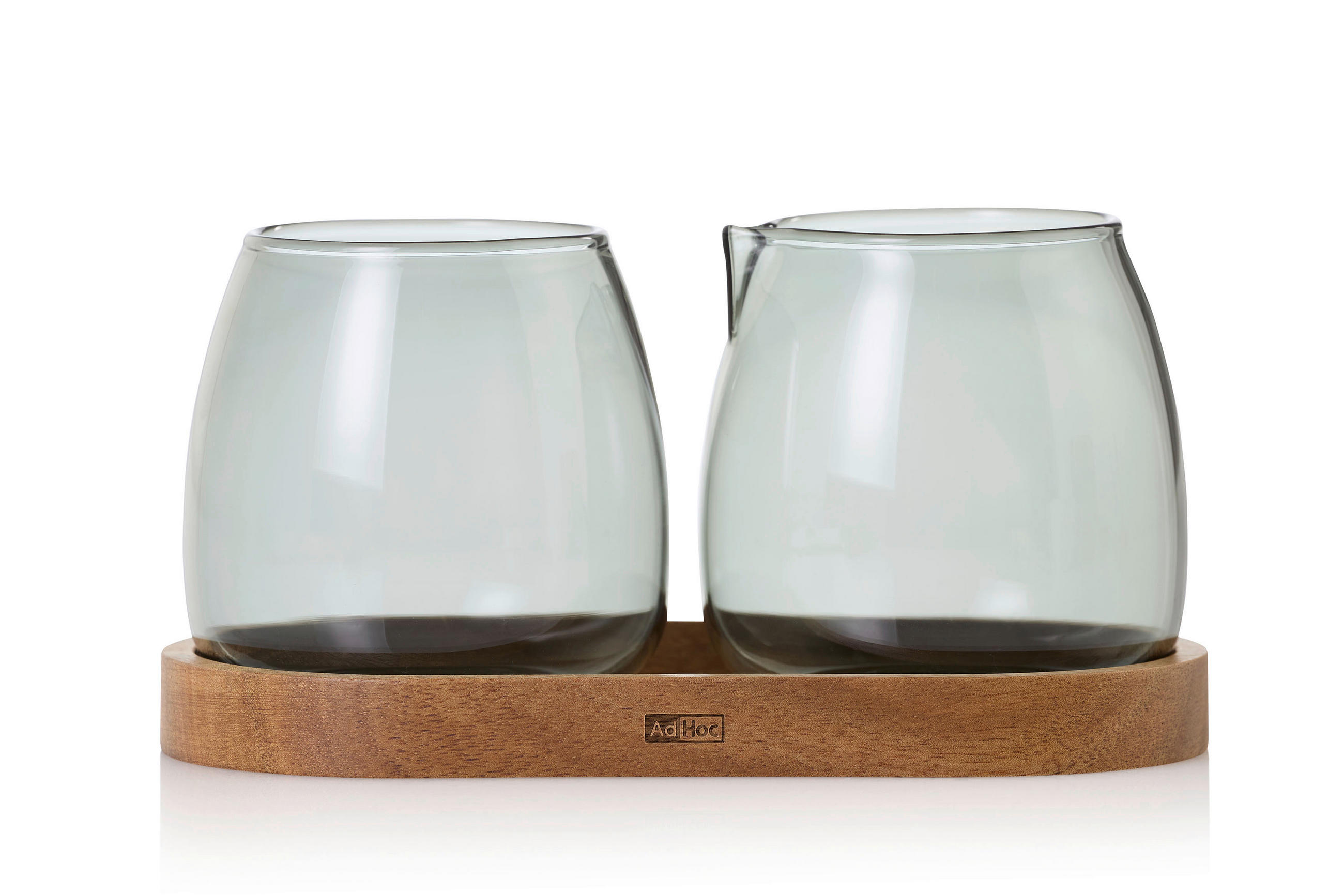 AdHoc Milch- Grau, Akazie 8.5x7.5x16.0 cm