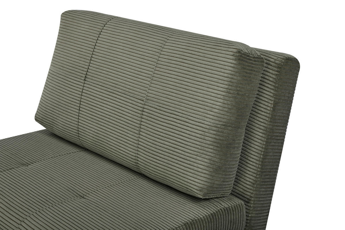 SCHLAFSESSEL Cord Grün    - Schwarz/Grün, Design, Holz/Textil (100/82/91cm) - Ti'me