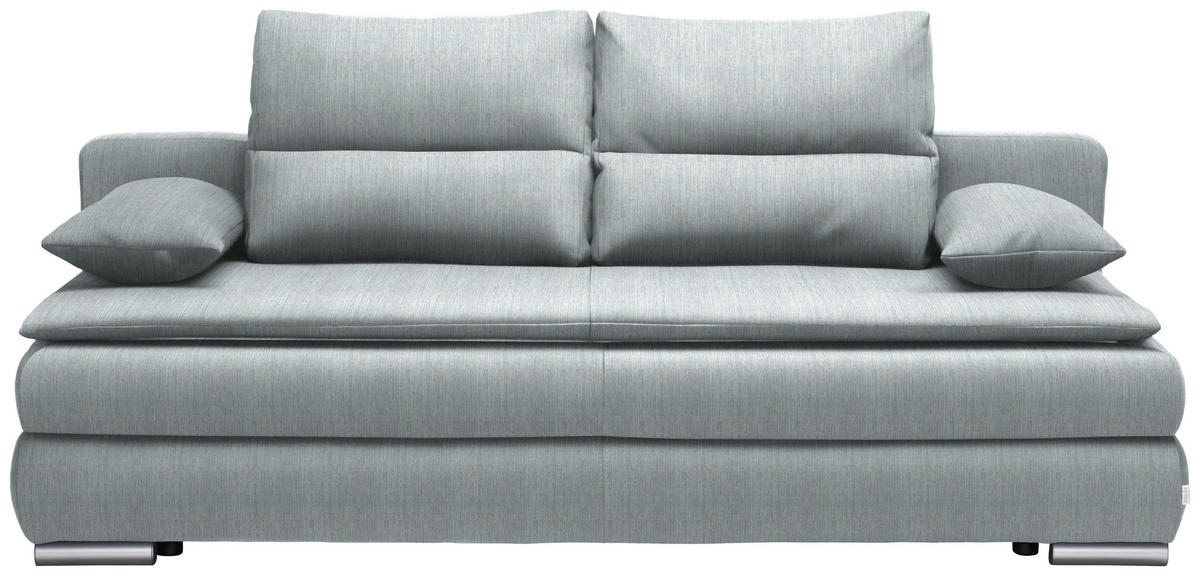 KANAPÉÁGY világoskék  - ezüst/világoskék, Konventionell, műanyag/textil (207/94/90cm) - Venda