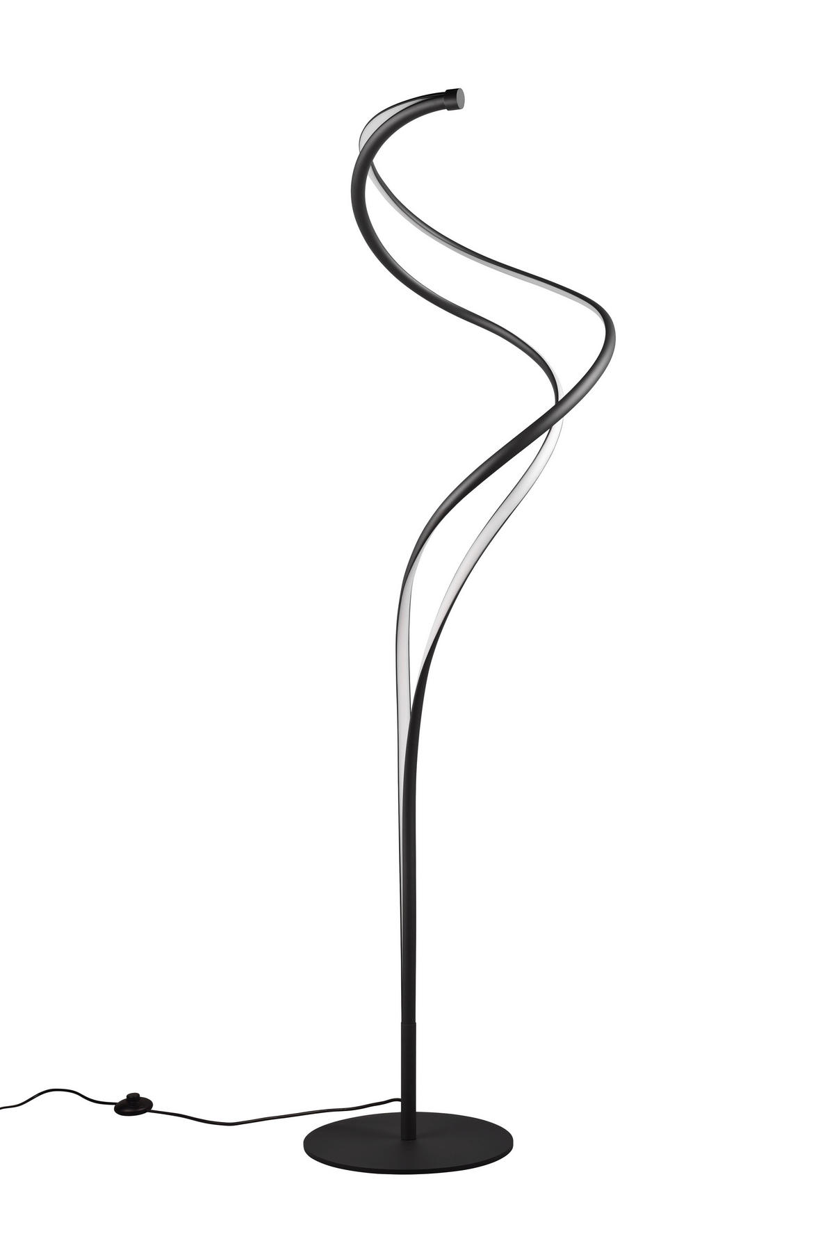 STOJACÍ LED SVÍTIDLO, 44/160 cm  - černá, Design, kov (44/160cm) - Trio Leuchten