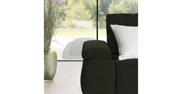 ECKSOFA in Struktur Olivgrün 313/233 cm - Schwarz/Olivgrün, Design, Kunststoff/Textil (313/233cm) - Emilio Belluti