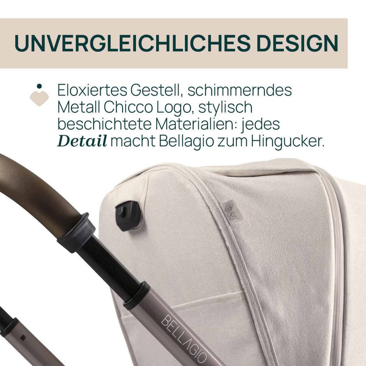 KINDERWAGEN  Bellagio  Amber Glow  - Beige, Basics, Textil/Metall (55/82/97-106cm) - Chicco