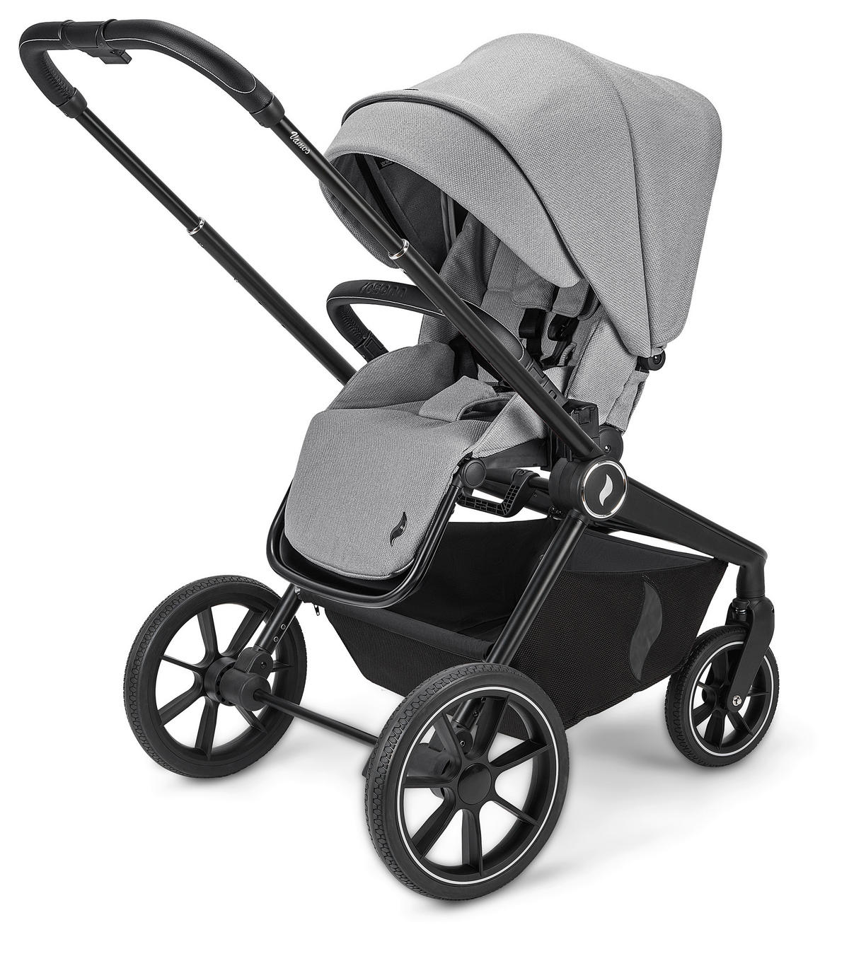 KOMBIKINDERWAGEN  Vamos Cloud  cloud  - Schwarz/Grau, KONVENTIONELL, Kunststoff/Textil (79,5/95,5/60,5cm) - Osann