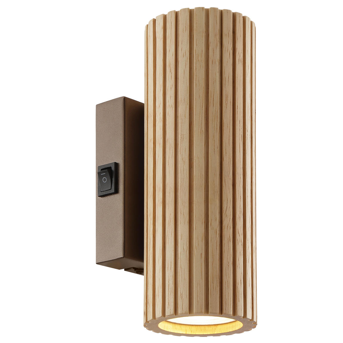 WANDLEUCHTE LAKEWOOD 9,5/20/7 cm  - Braun, Design, Holz/Metall (9,5/20/7cm)