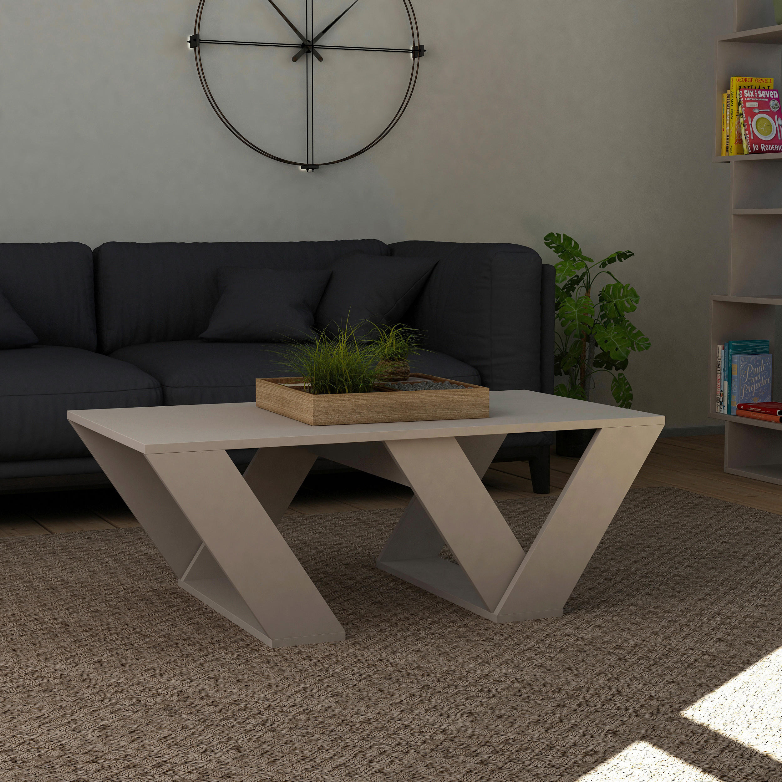 SOFFBORD i trämaterial  - beige, Design, trämaterial (120/40/60cm) - Livetastic