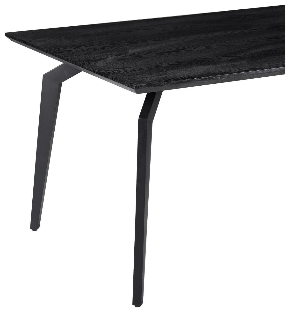 ESSTISCH rechteckig Schwarz  - Schwarz, Design, Holzwerkstoff/Metall (180/100/76cm) - Boxxx
