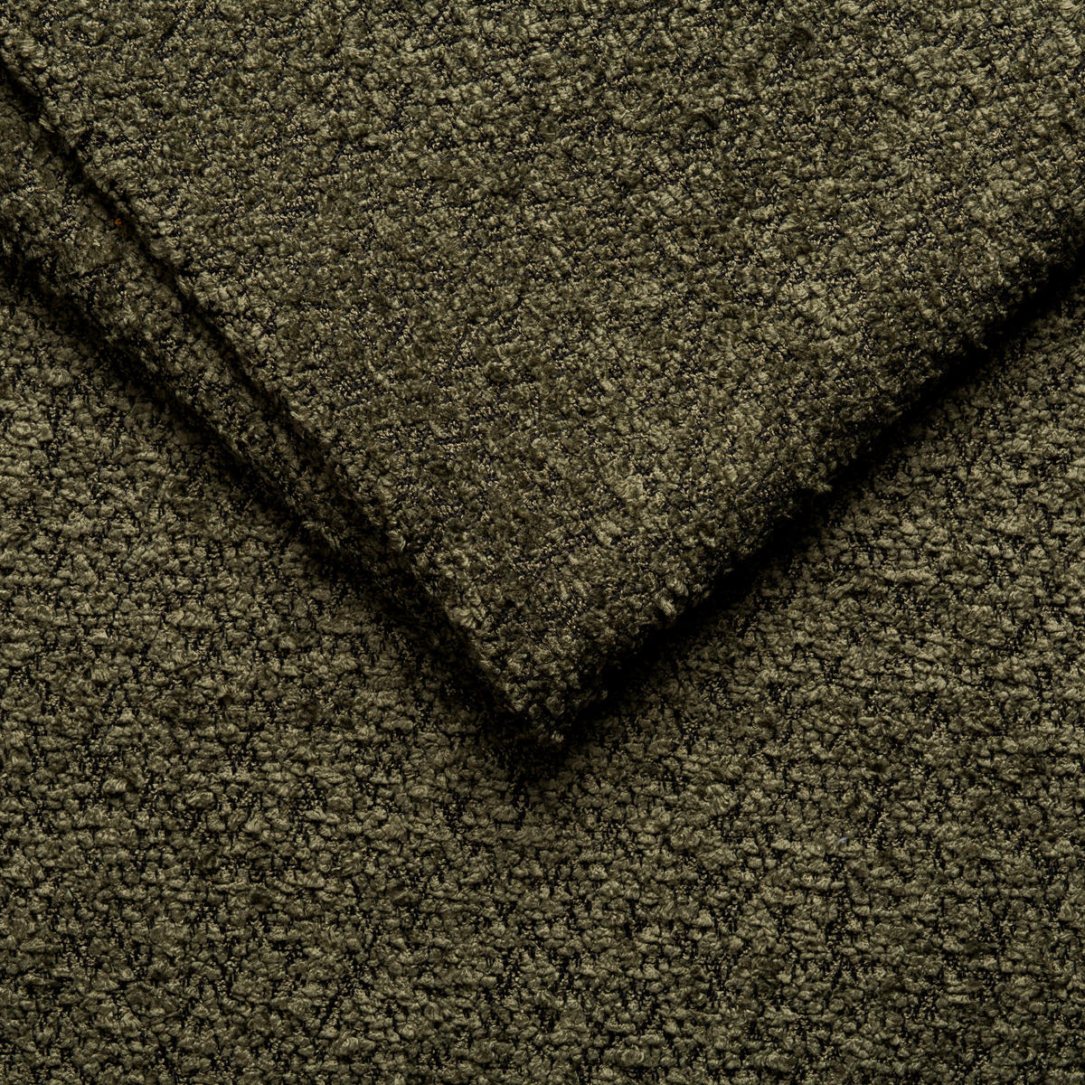 ECKSOFA 318/217 cm  in Bouclé Grün Zierkissen, Rückenkissen, Rücken echt  318/217 cm  - Schwarz/Grün, MODERN, Textil/Metall (318/217cm) - Carryhome