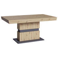 ESSTISCH Dunkelgrau, Eiche Artisan rechteckig  ausziehbar, lichtecht, in verschiedenen Größen erhältlich, in verschiedenen Holzdekoren erhältlich  - Dunkelgrau/Eiche Artisan, MODERN, Holzwerkstoff (160/90/75cm) - MID.YOU