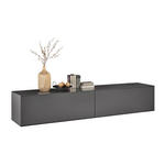 LOWBOARD  242/44/50 cm  Beimöbel erhältlich, hängend  - Anthrazit/Schwarz, Design, Holzwerkstoff/Kunststoff (242/44/50cm) - Dieter Knoll