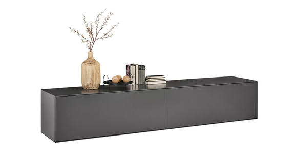 LOWBOARD  242/44/50 cm  Beimöbel erhältlich, hängend  - Anthrazit/Schwarz, Design, Holzwerkstoff/Kunststoff (242/44/50cm) - Dieter Knoll
