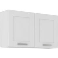 KÜCHENOBERSCHRANK 100/58/31 cm  in Weiß  - Silberfarben/Weiß, ROMANTIK / LANDHAUS, Holzwerkstoff/Metall (100/58/31cm) - MID.YOU