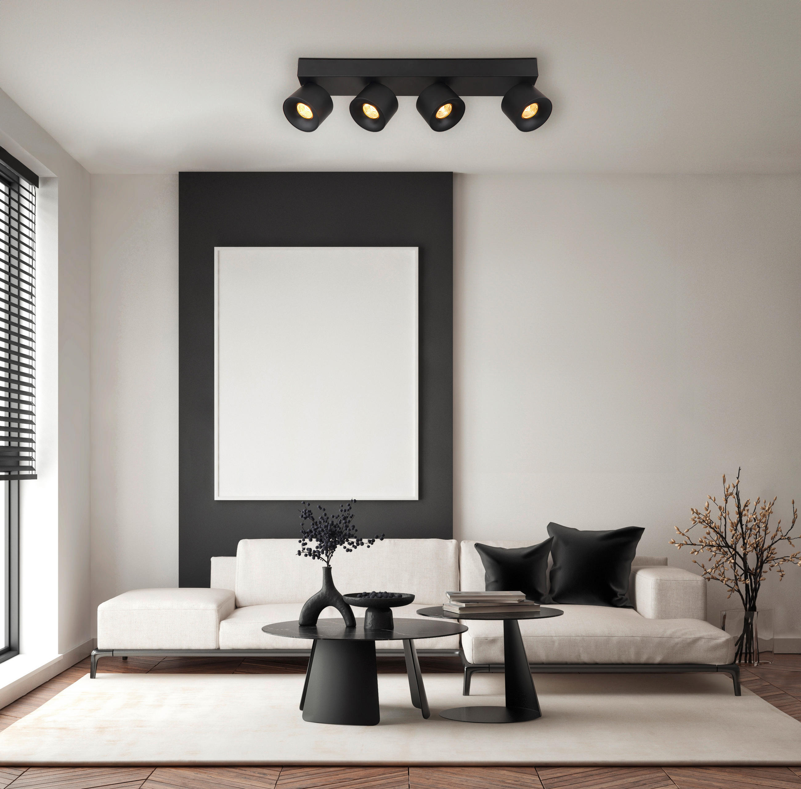 LED REFLEKTOR  - prozirno/crna, Design, metal/plastika (45,5/7,2/12cm) - Globo