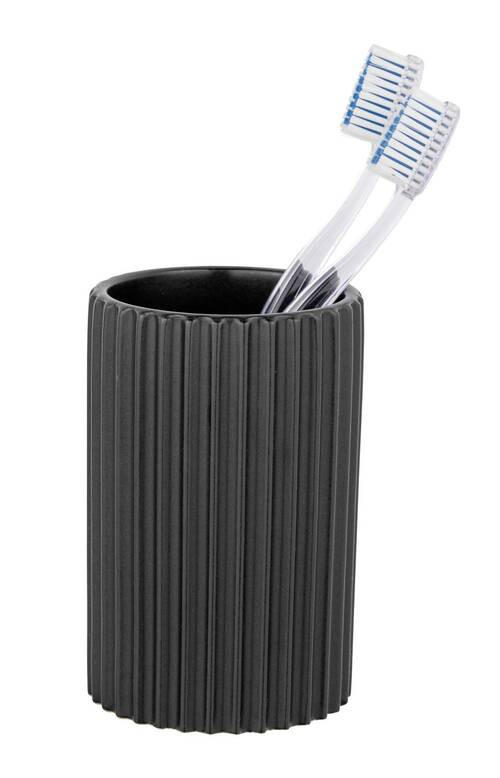ZAHNPUTZBECHER Keramik  - Schwarz, Konventionell, Keramik (8/12/8cm) - Schöner Wohnen