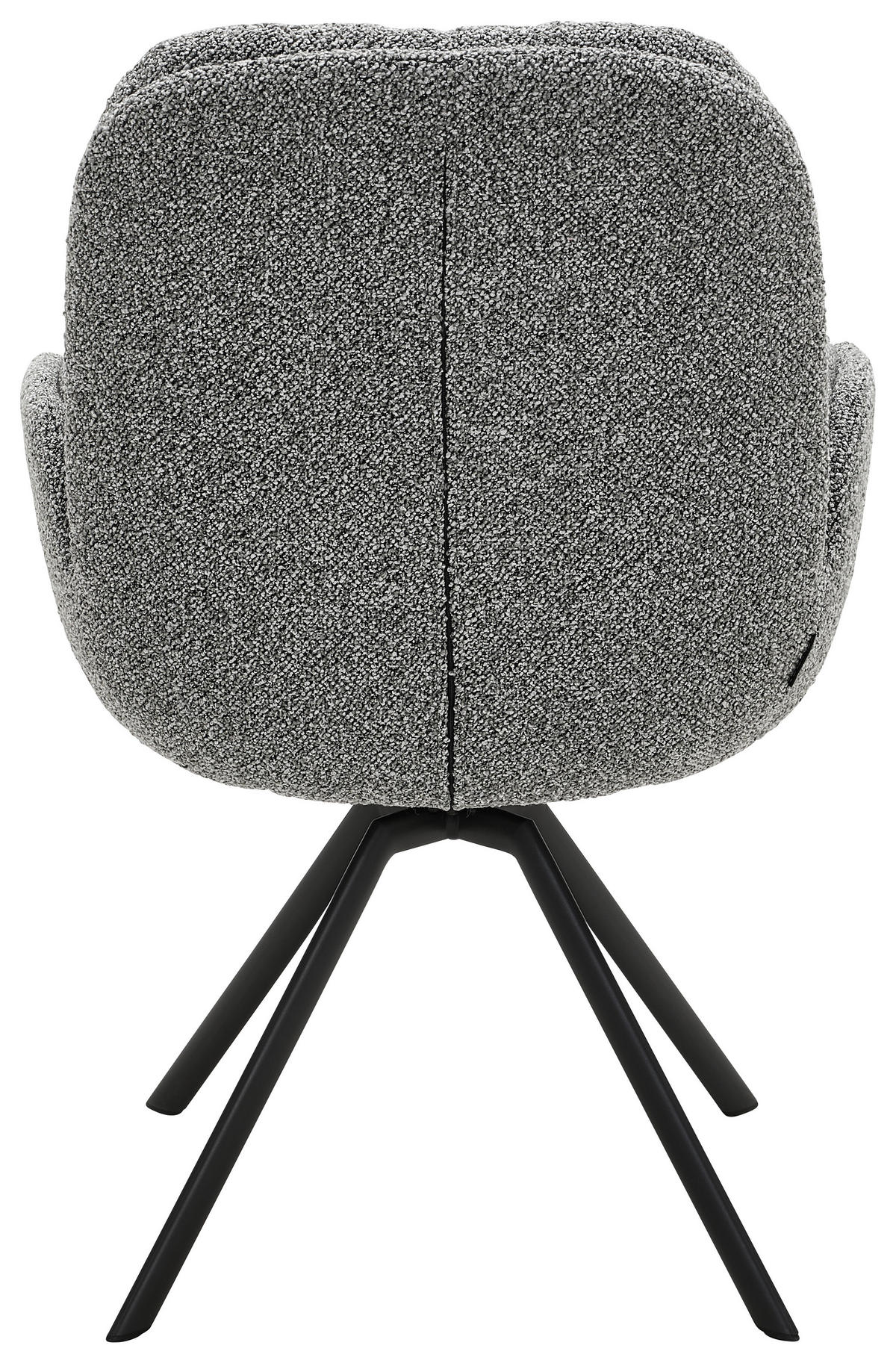 ARMLEHNSTUHL  in Struktur  - Anthrazit/Grau, Design, Textil/Metall (59/91/63cm) - Venjakob